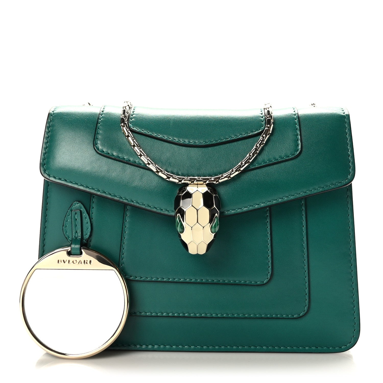 Bulgari Calfskin Serpenti Forever Crossbody Bag Emerald Green 1 of 10