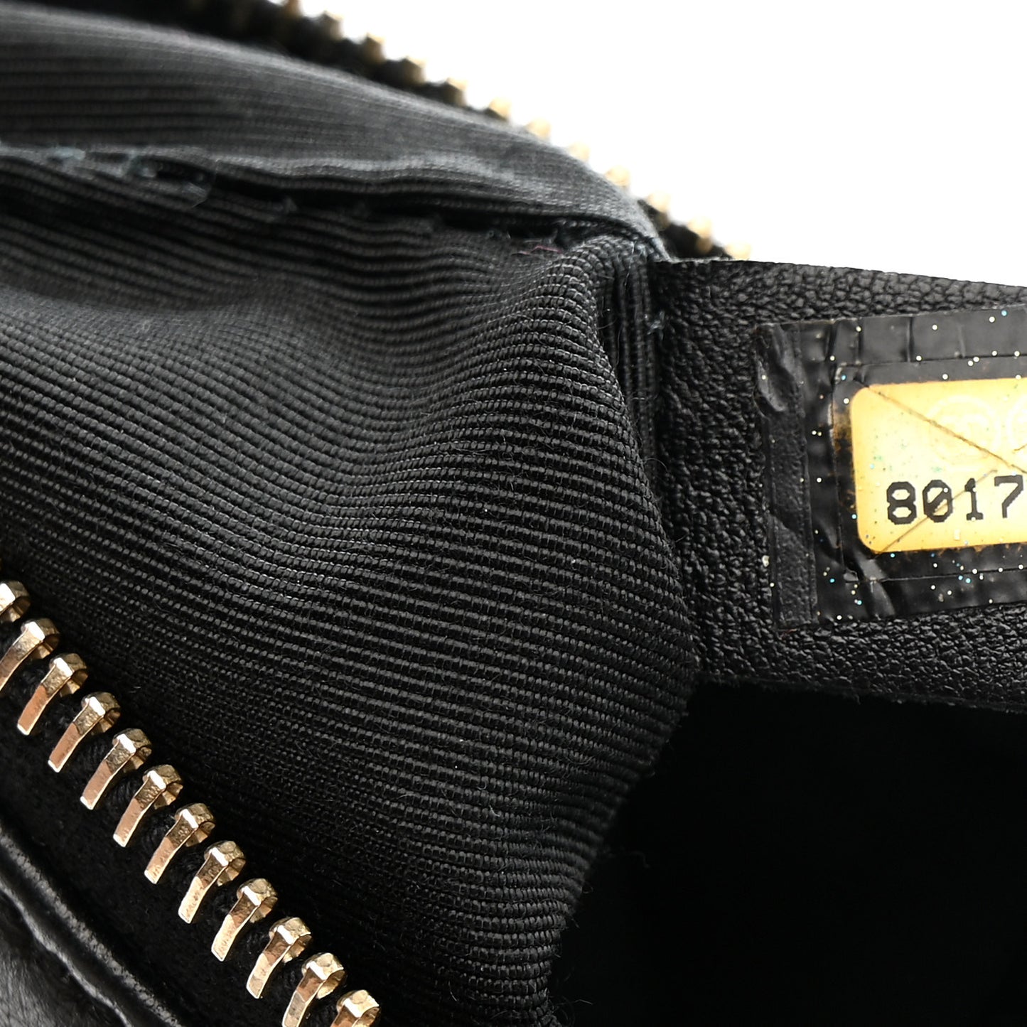 Lambskin Patent Camellia Wristlet Black