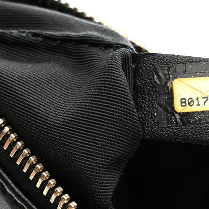 Chanel Lambskin Patent Camellia Wristlet Black 9 of 13