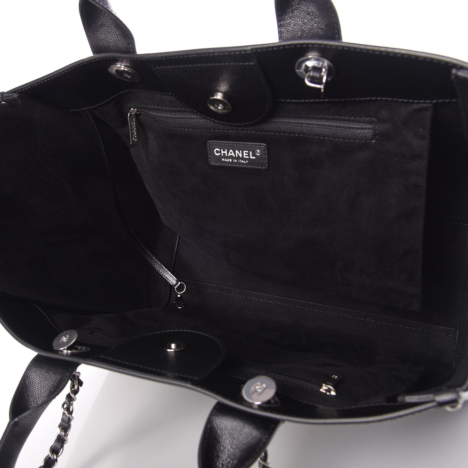 Chanel Caviar Medium Studded Deauville Tote Black 5 of 7