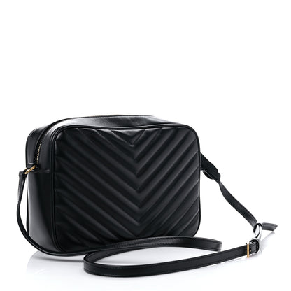 Saint Laurent Calfskin Matelasse Monogram Lou Camera Bag Black 3 of 9