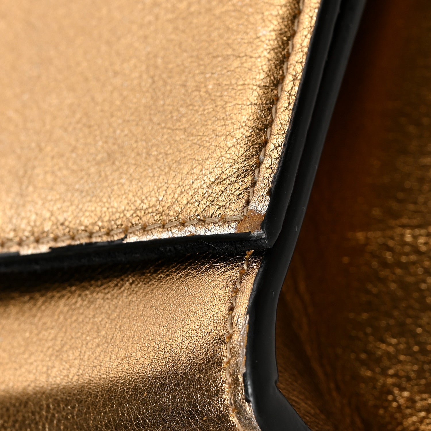 Saint Laurent Metallic Calfskin Small Classic Monogram Kate Tassel Satchel Gold 9 of 11