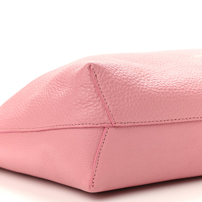 Mansur Gavriel Tumbled Calfskin Small Shopping Tote Blush 10 of 11