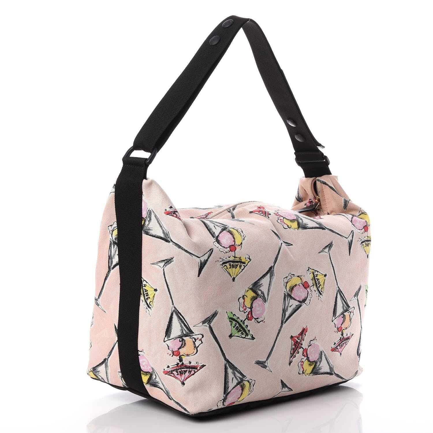Chanel Cotton Canvas Hobo Pink 3 of 15