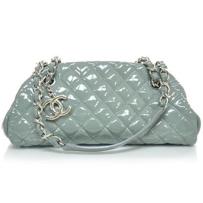 Chanel Patent Quilted Small Just Mademoiselle Gray 1 of 10