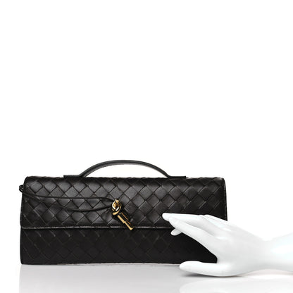Bottega Veneta Nappa Intrecciato Long Andiamo Top Handle Clutch Fondant 2 of 8