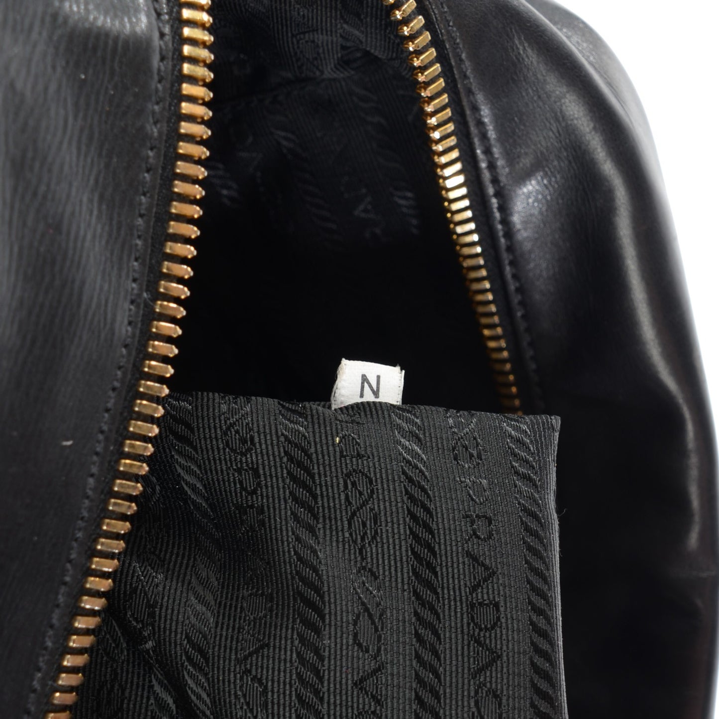 Lambskin Box Print Logo Bowler Black