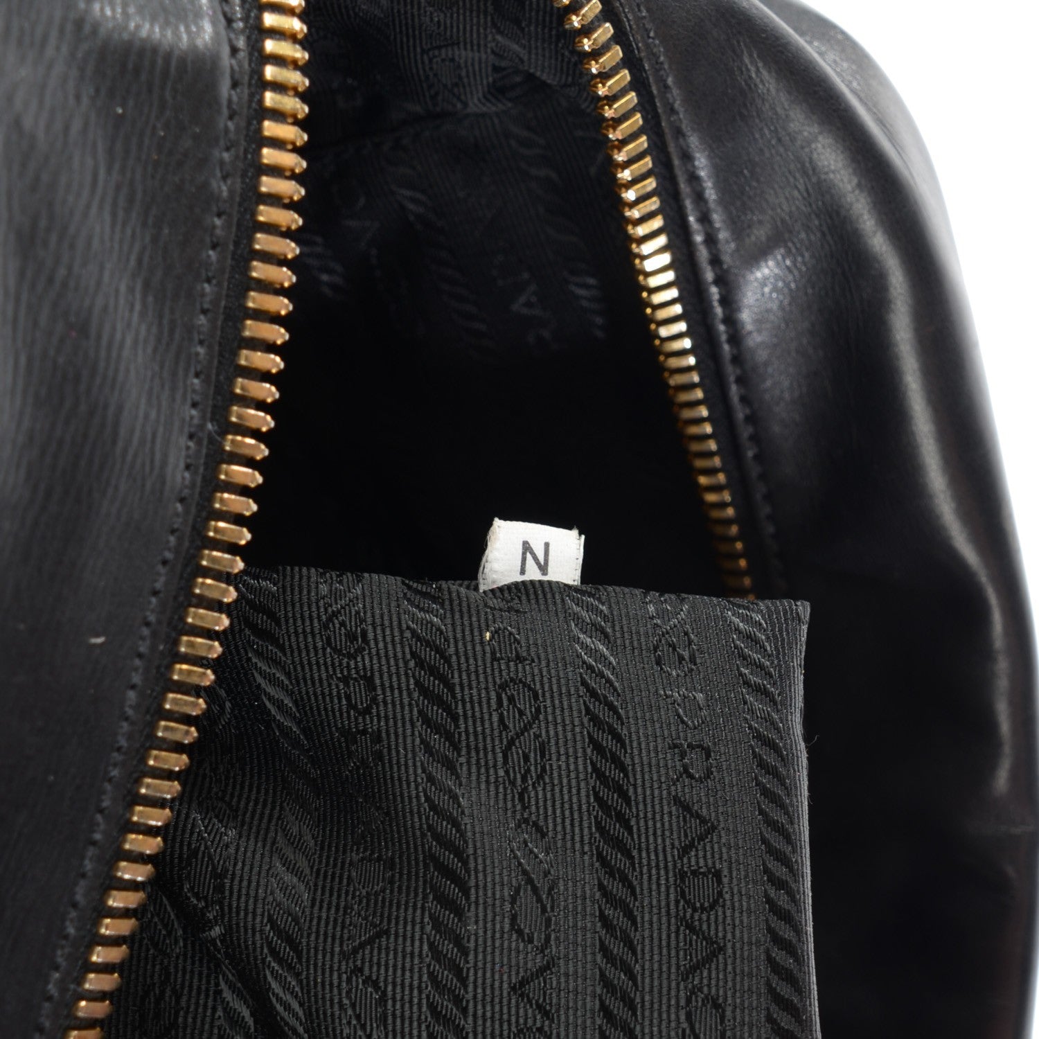 Prada Lambskin Box Print Logo Bowler Black 8 of 8