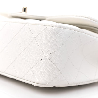 Chanel Caviar Quilted Small Double Flap White 9 of 10