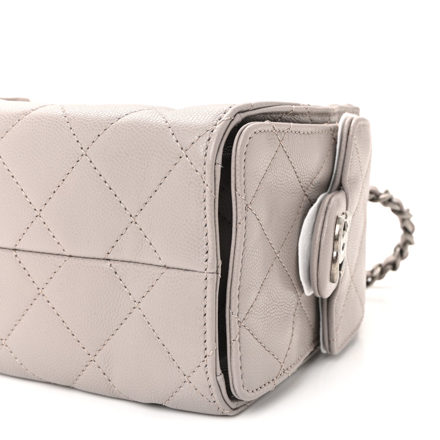 Chanel Caviar Quilted Mini Chanel 25 Handbag Dark Grey 10 of 10