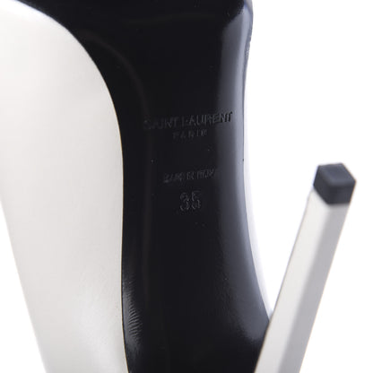 Saint Laurent Calfskin Classic Pumps Paris 105 35 White 8 of 8
