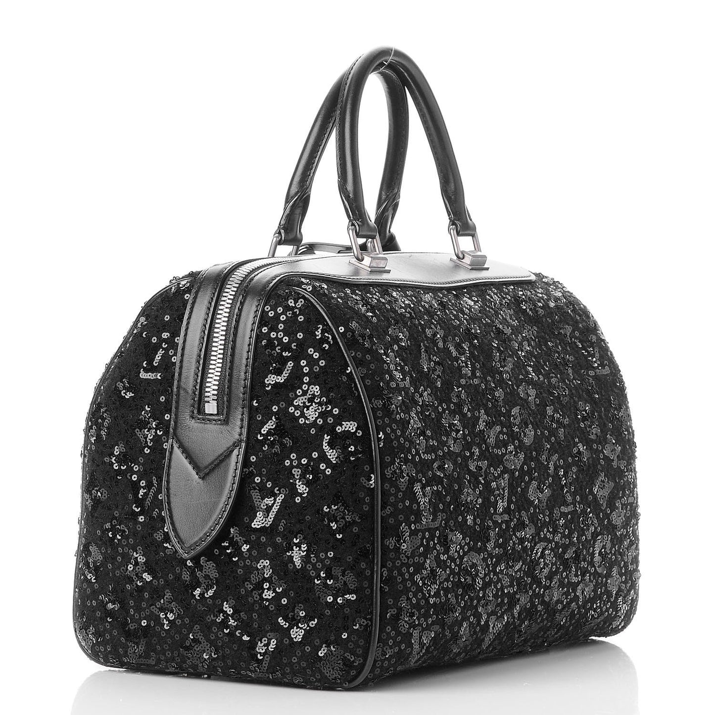 Sequin Monogram Sunshine Express Speedy Black