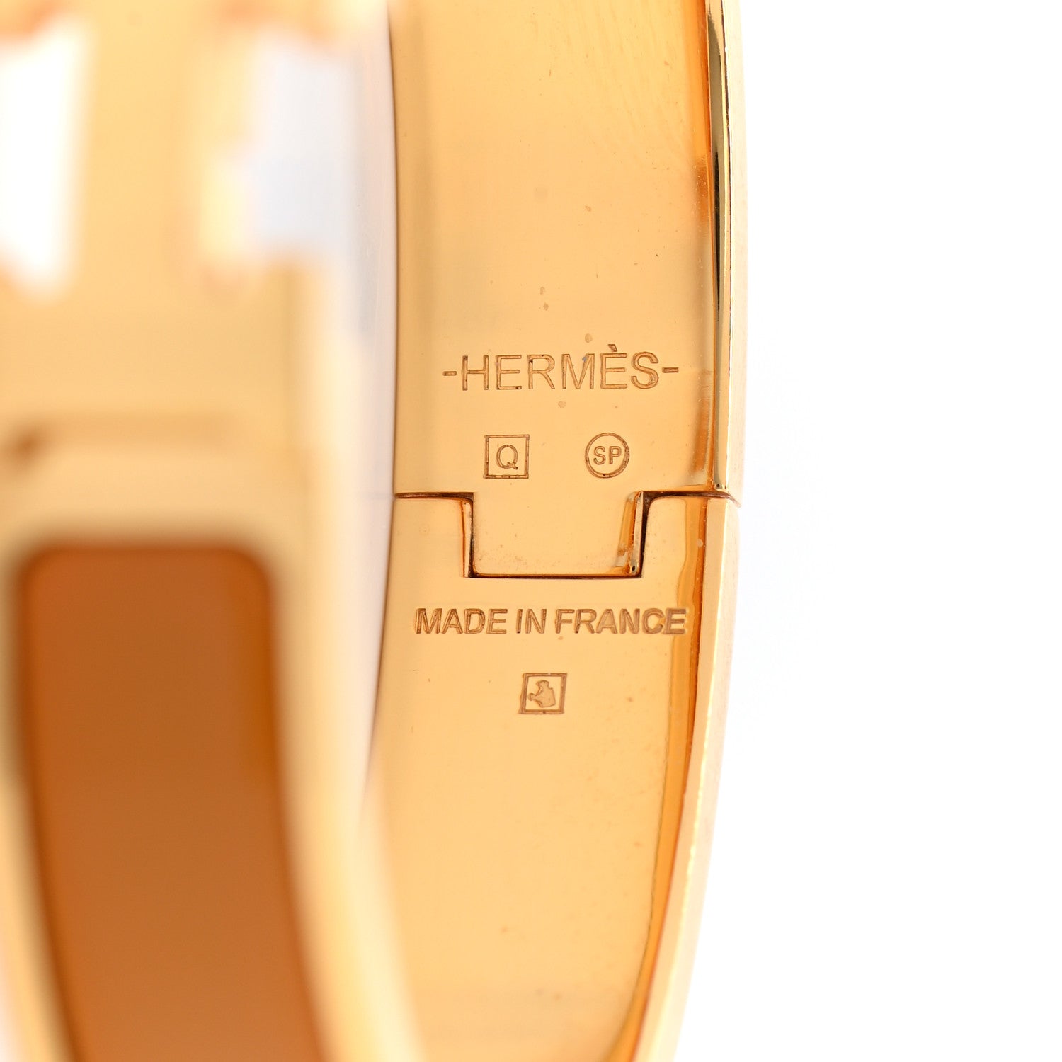 Hermes Enamel Narrow Clic Clac H Bracelet PM Jaune Madras 4 of 5