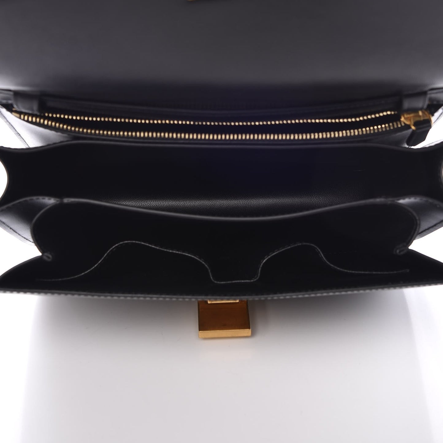Box Calfskin Medium Classic Box Flap Bag Black
