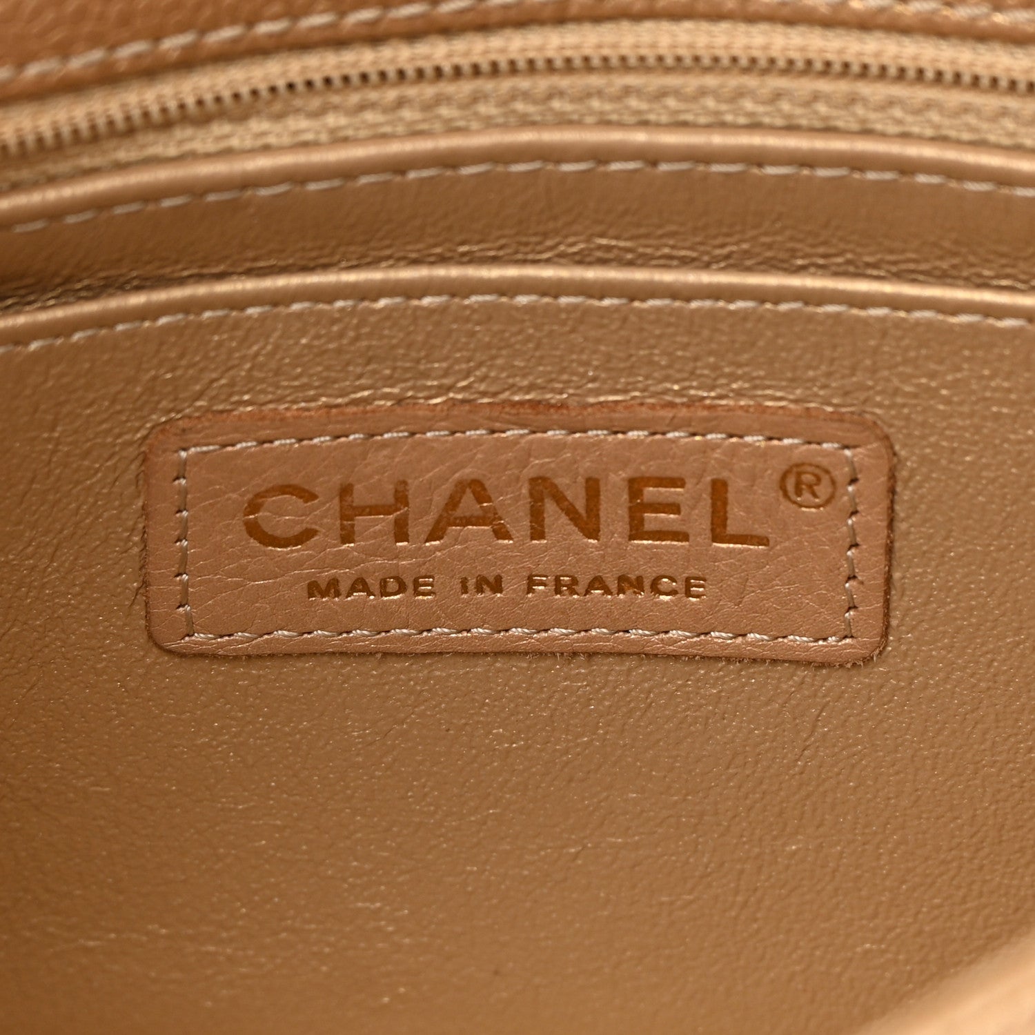 Chanel Pearly Caviar Quilted Mini Rectangular Flap Gold 6 of 12