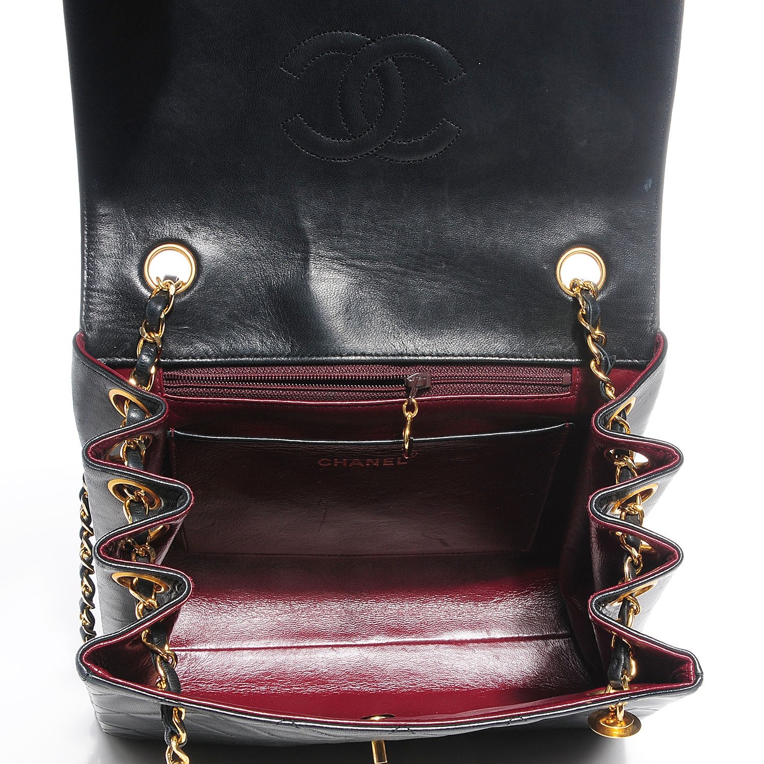 Chanel Lambskin Small Accordion Single Flap Black 7 of 7