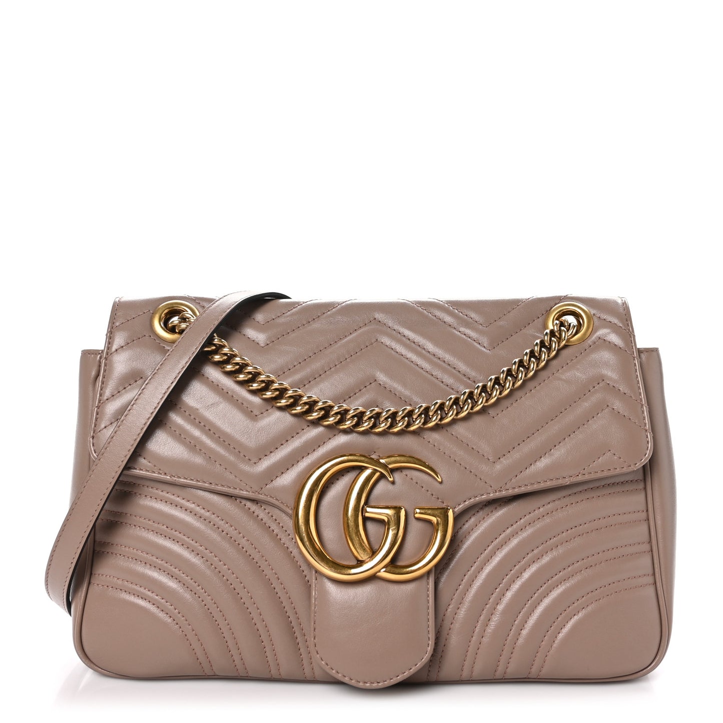 Calfskin Matelasse Medium GG Marmont Shoulder Bag Porcelain Rose