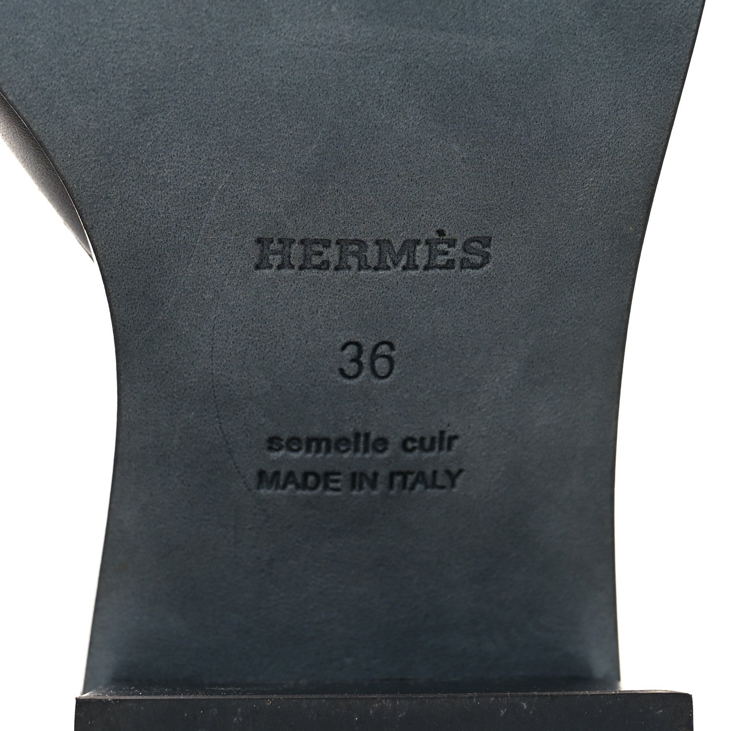 Hermes Calfskin Womens Ilot 50 Sandals 36 Black 6 of 10
