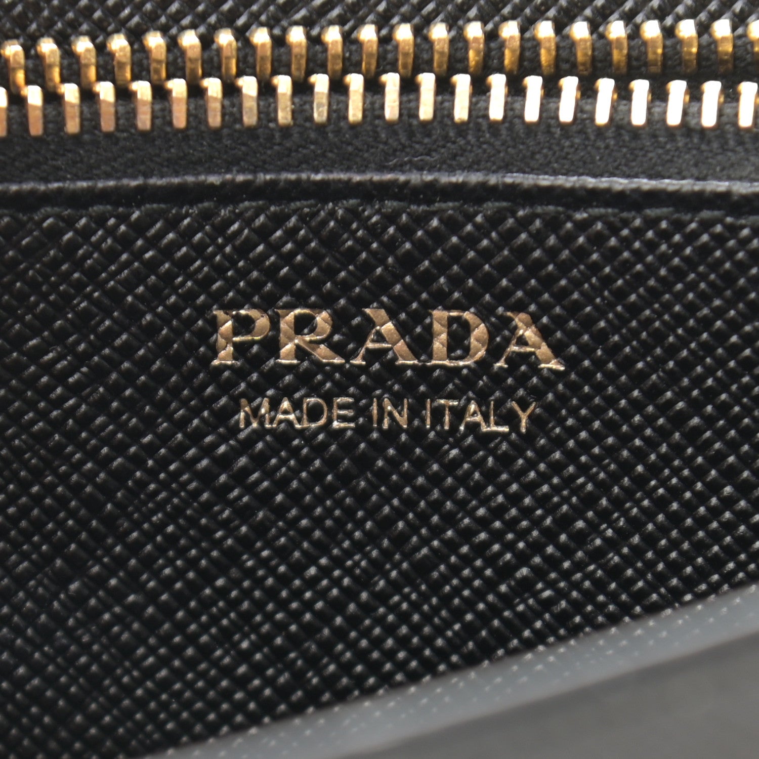 Prada Saffiano Metal Phone Wristlet Crossbody Wallet Black 6 of 11