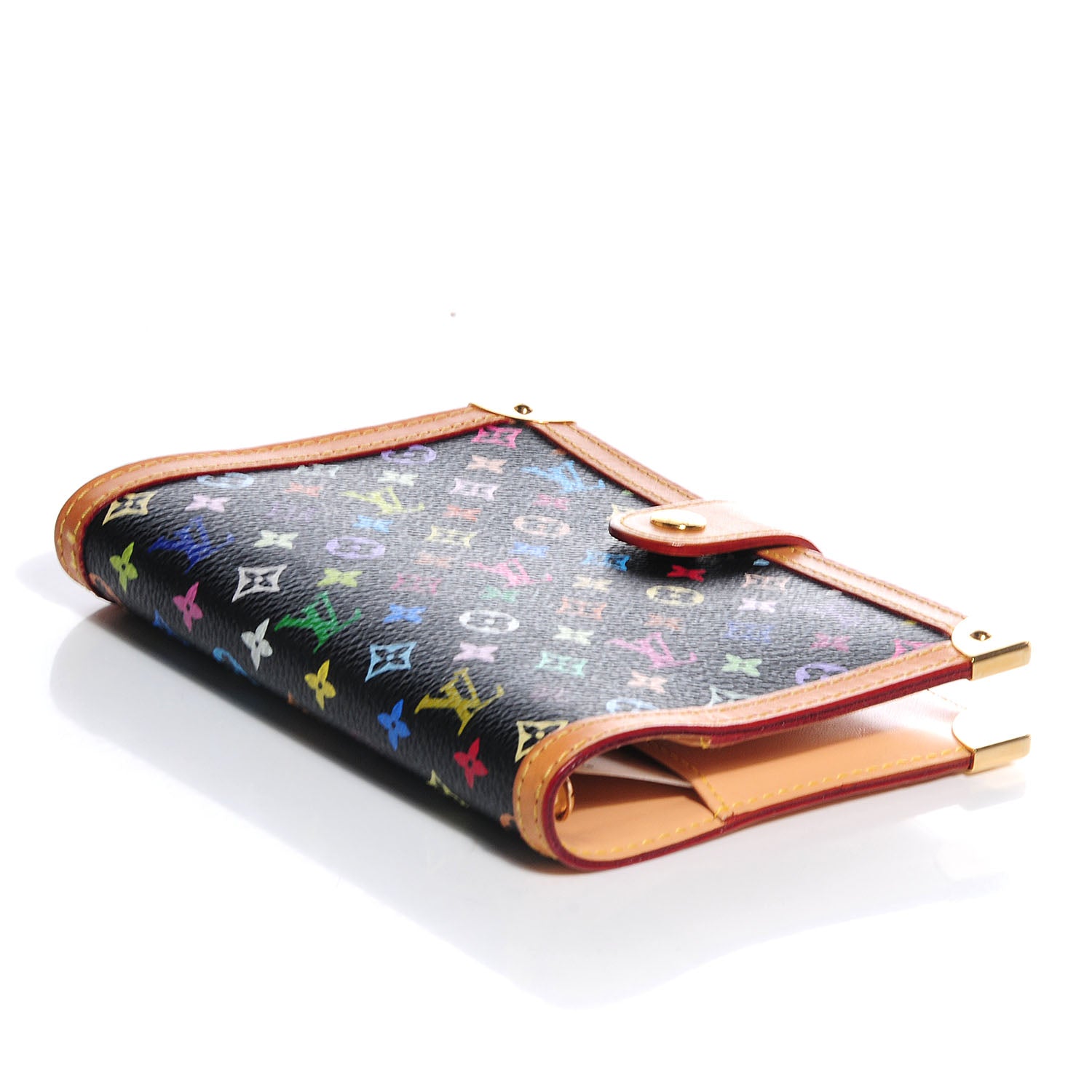 Louis Vuitton Monogram Multicolor Small Ring Agenda Cover Black 4 of 7
