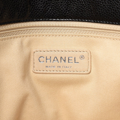 Chanel Glazed Caviar Large Nature Flap Bag Black 6 of 11