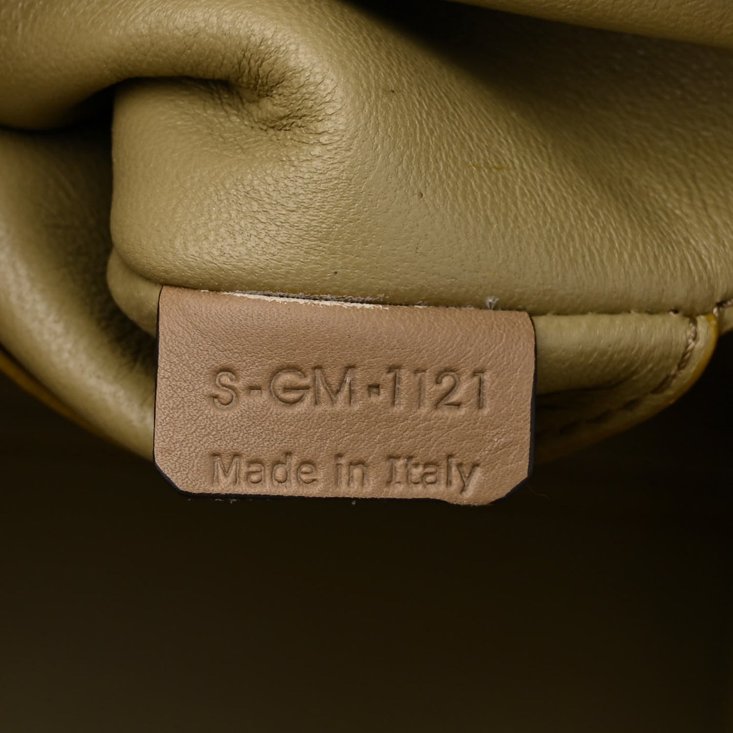 Calfskin Suede Tri-color Small Trapeze Olive