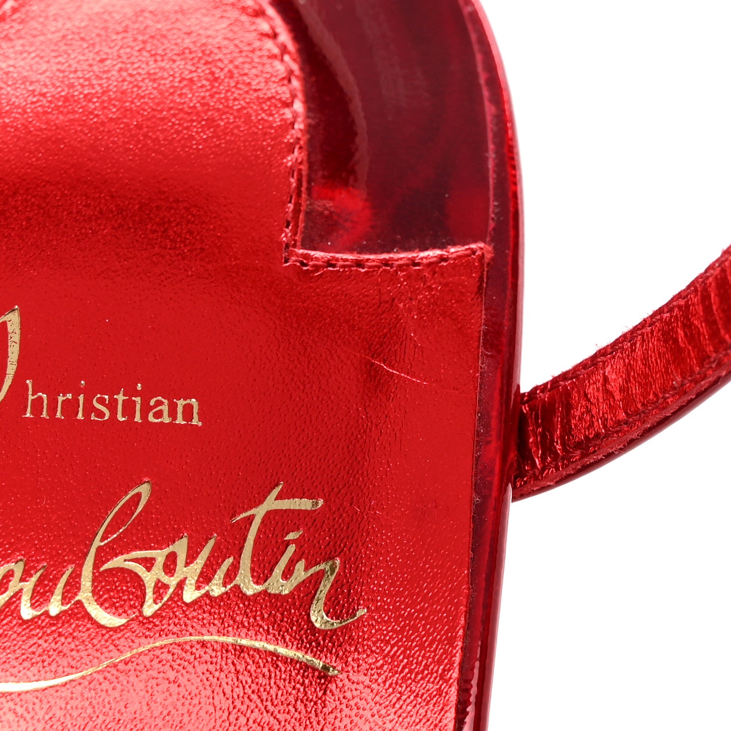Christian Louboutin Metallic Patent Rosalie 100 Sandals 39 Loubi 9 of 15