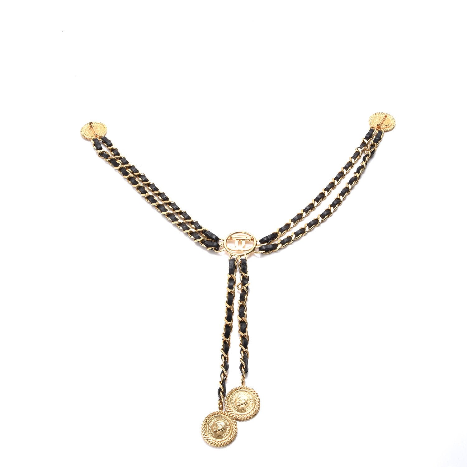 Chanel Lambskin Multi Strand Medallion Brooch Gold 3 of 7