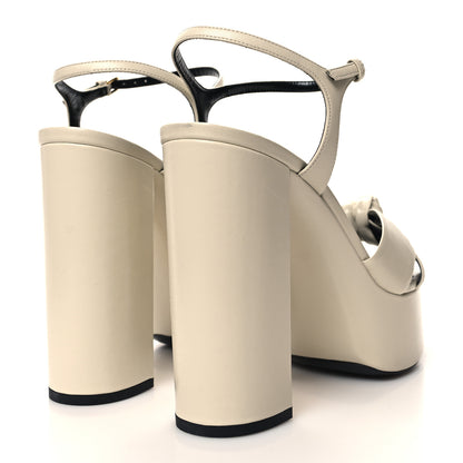 Saint Laurent Vendome Bianca 85 Platform Sandals 40 Pearl 4 of 11