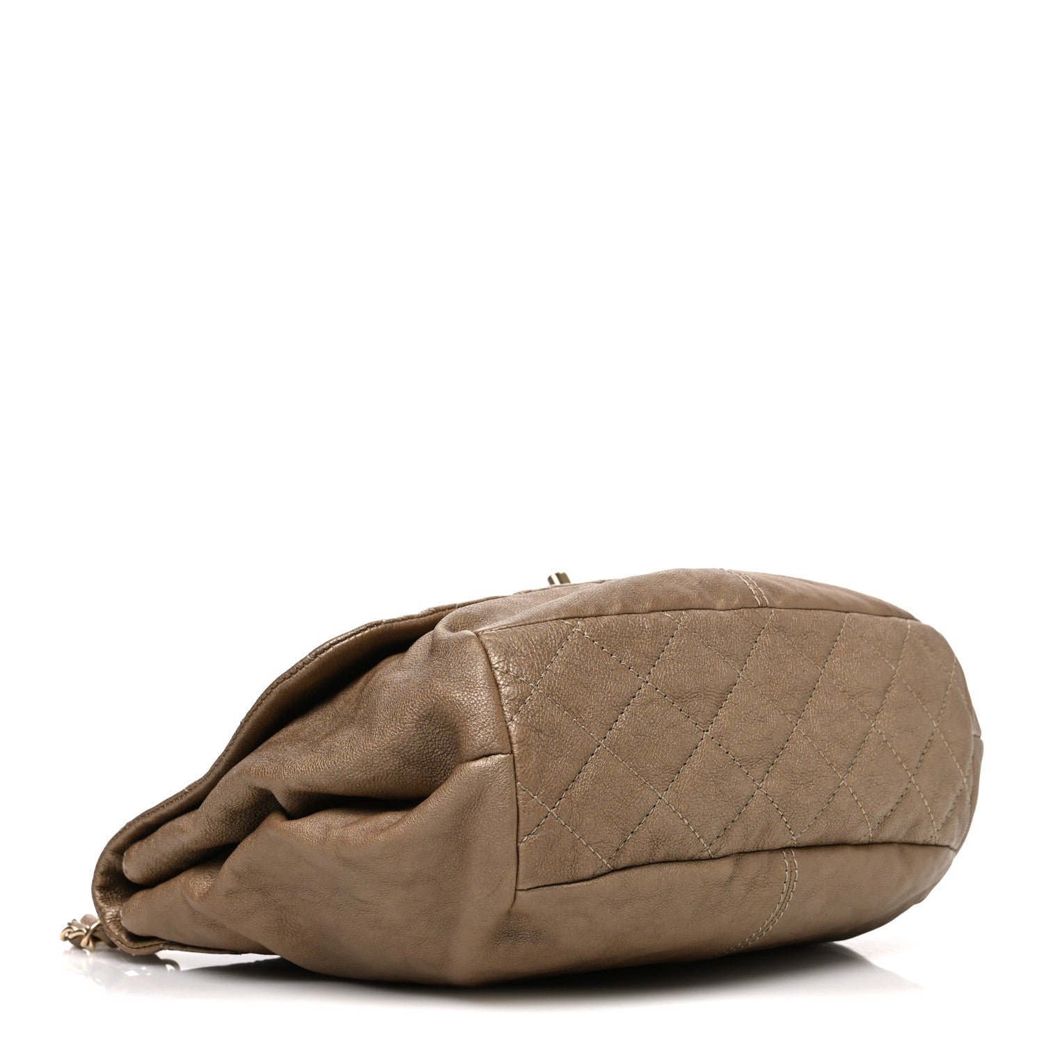 Chanel Metallic Calfskin Quilted Trianon Small Messenger Flap Gold 4 of 10
