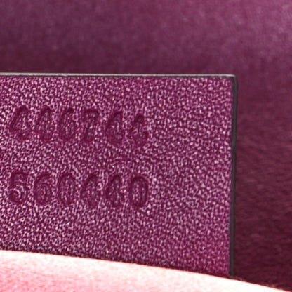 Gucci Velvet Matelasse Mini GG Marmont Shoulder Bag Fuchsia Violet Cyclamen 7 of 12