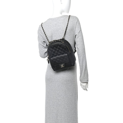 Chanel Caviar Quilted Medium Zip Around Backpack Black 2 of 12