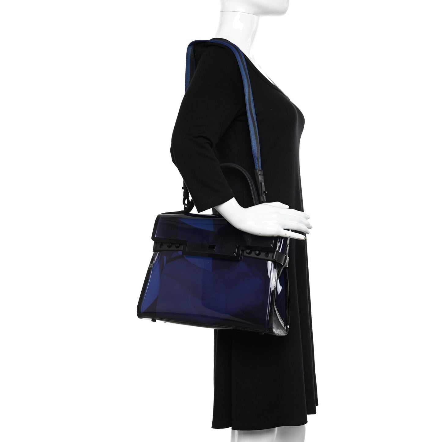 PVC Tempete Dark Night Satchel Blue De Prusse