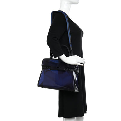 Delvaux PVC Tempete Dark Night Satchel Blue De Prusse 2 of 10