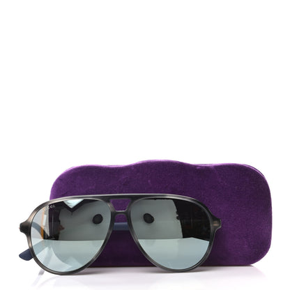Gucci Acetate Web Aviator Sunglasses GG0423SA Blue 8 of 8