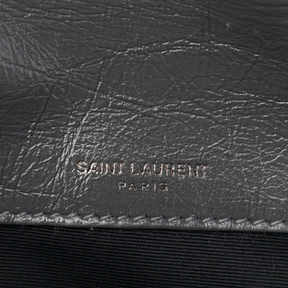 Saint Laurent Crinkled Calfskin Matelasse Monogram Baby Niki Chain Satchel Storm 7 of 13