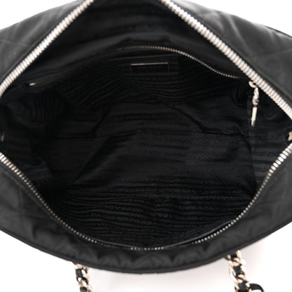 Prada Nylon Tessuto Impuntu Quilted Shoulder Bag Black 5 of 9