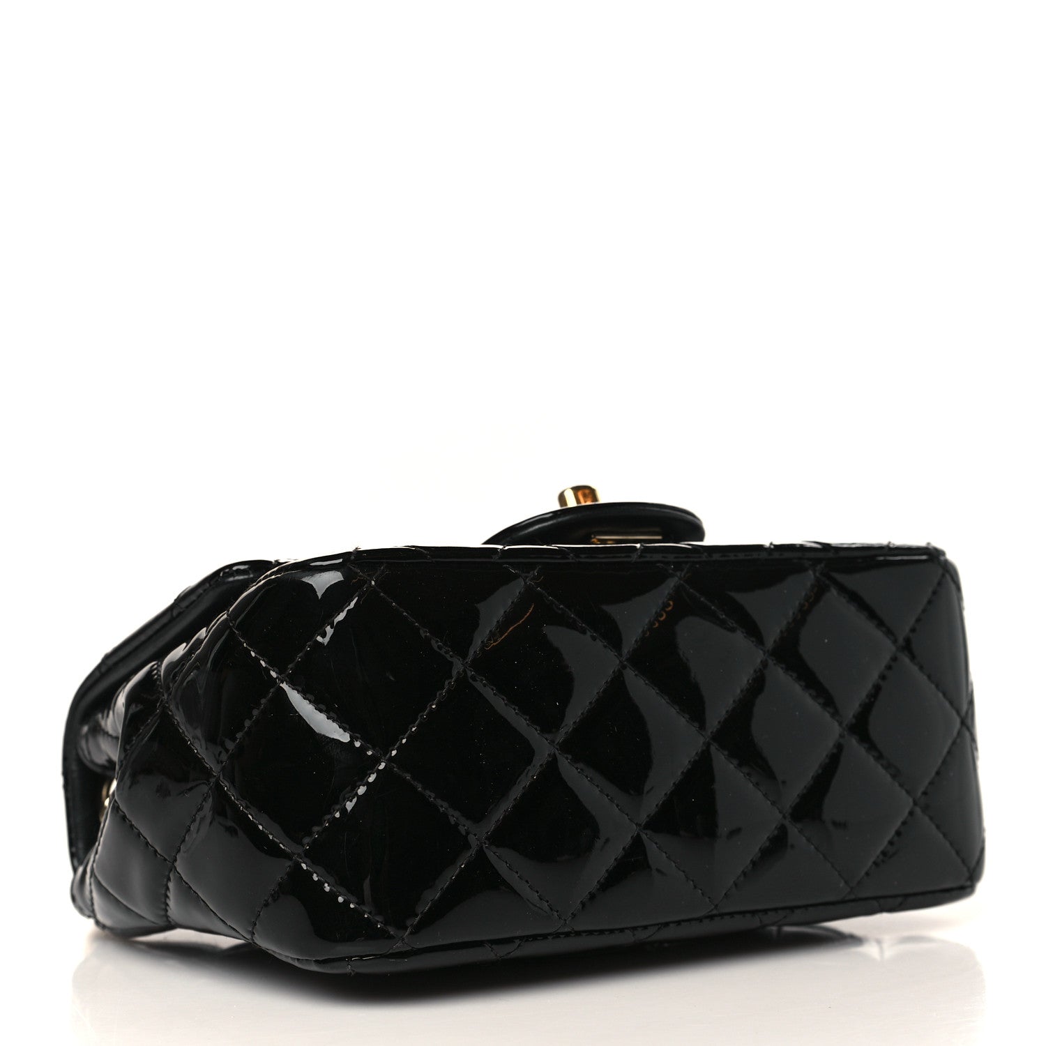 Chanel Patent Calfskin Quilted Mini Square Flap Black 3 of 8