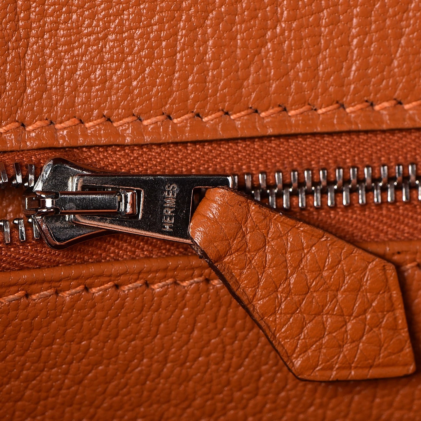 Taurillon Clemence Birkin 40 Orange