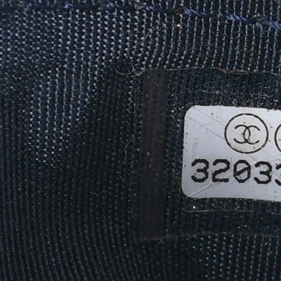 Chanel Caviar Quilted Crystal Card Holder Blue 8 of 12