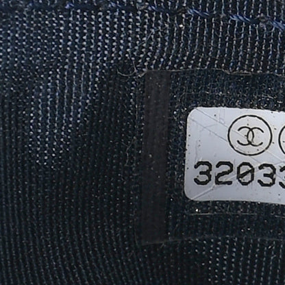 Chanel Caviar Quilted Crystal Card Holder Blue 8 of 12