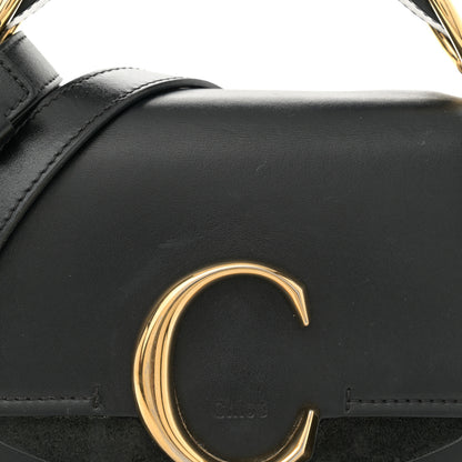 Chloe Shiny Calfskin Suede Mini C Double Carry Black 8 of 11
