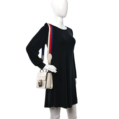 Gucci Calfskin Sylvie Web Queen Margaret Shoulder Bag White 2 of 14