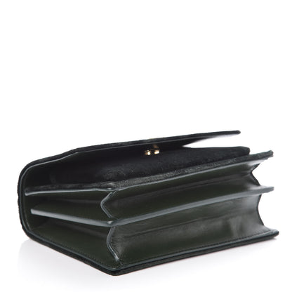Saint Laurent Velvet Small Monogram Sunset Dark Green 4 of 8