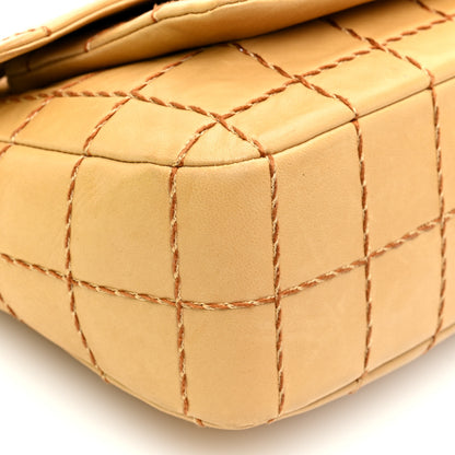 Chanel Lambskin Square Double Stitch Flap Beige 9 of 10