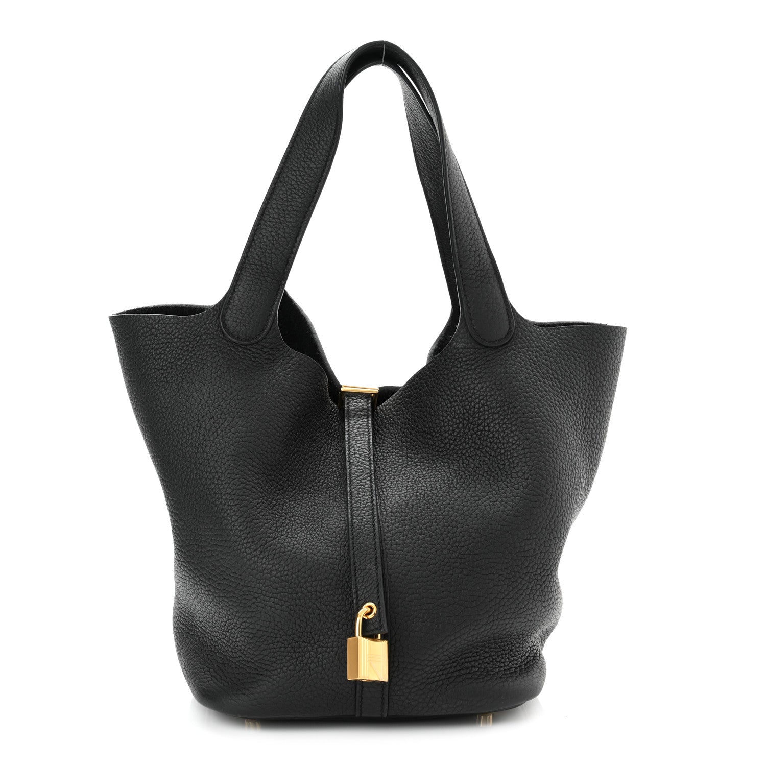 Hermes Taurillon Clemence Picotin Lock 22 MM Black 1 of 9