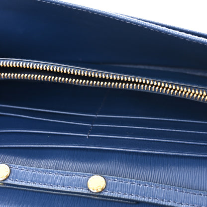 Prada Vitello Move Metal Oro Chain Wallet Bluette 5 of 11