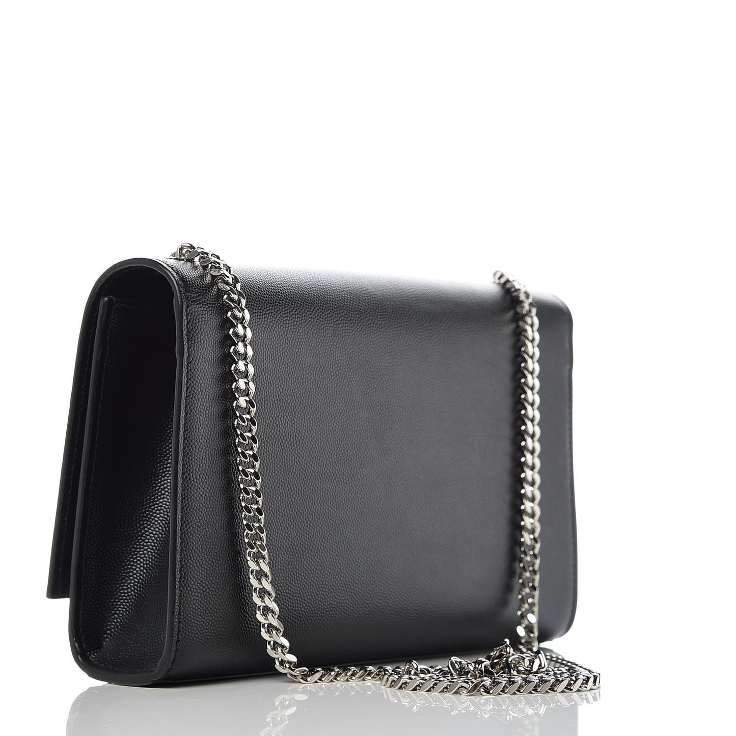 Grain De Poudre Medium Classic Monogram Kate Satchel Black