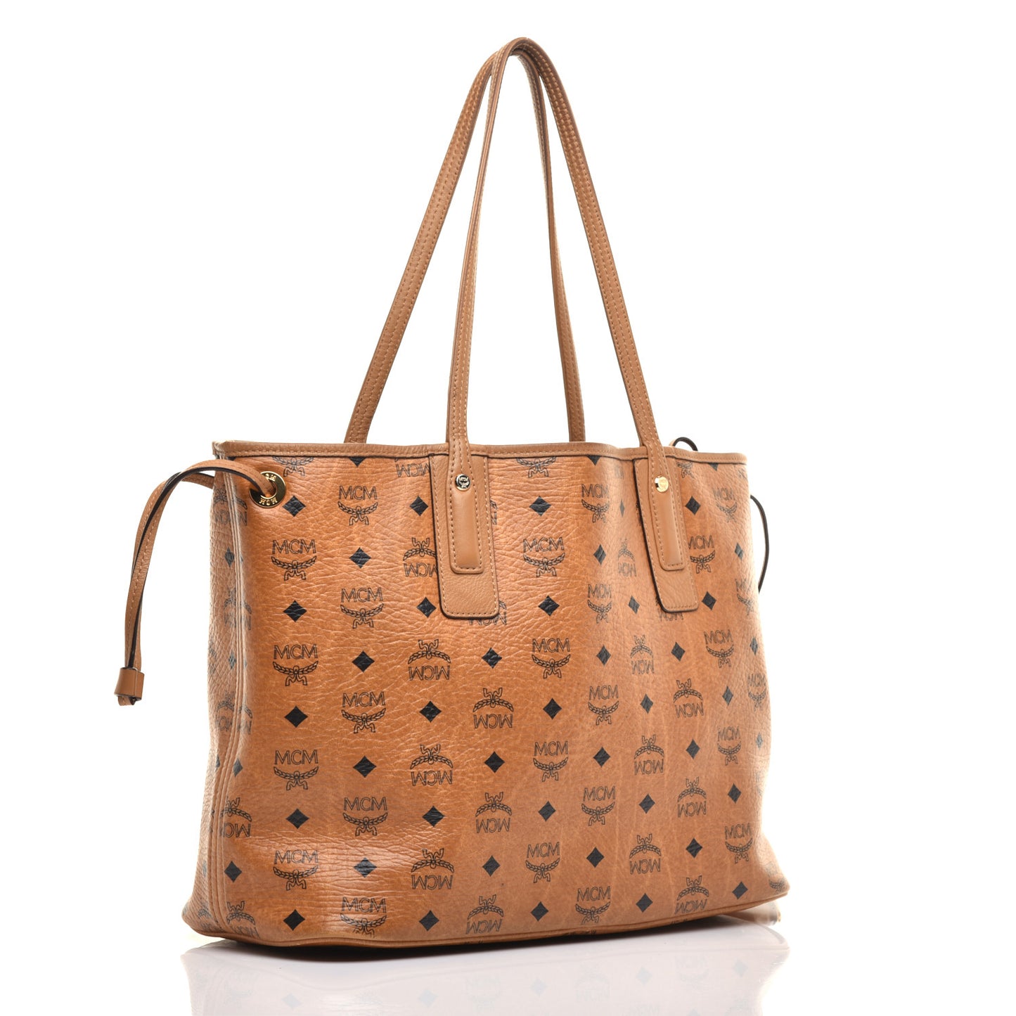 Visetos Medium Liz Reversible Shopper Tote Cognac