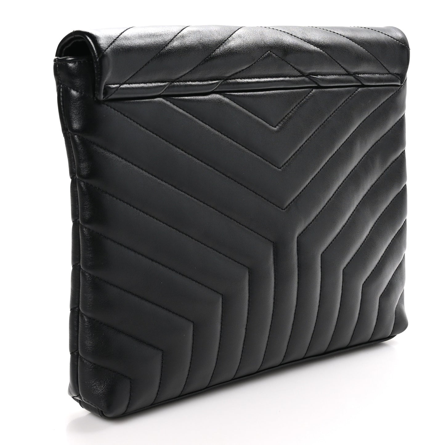 Calfskin Y Quilted Monogram Loulou Document Holder Black